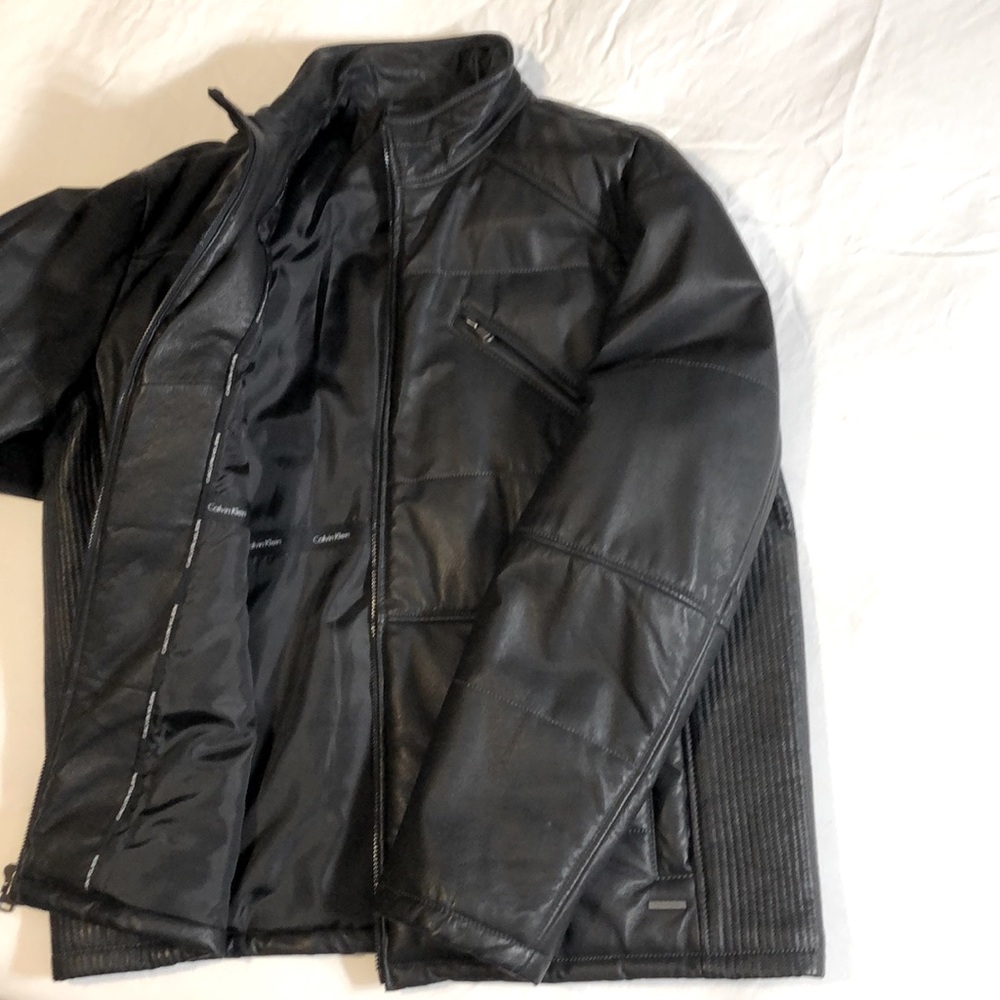 Calvin Klein Leather Jacket - Picture 5 of 15